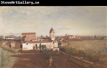 Jean Baptiste Camille  Corot The Church of Trinita dei Monti Seen from the Villa Medici (mk05)